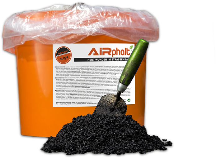 AIRphalt Reparaturasphalt im Gebinde